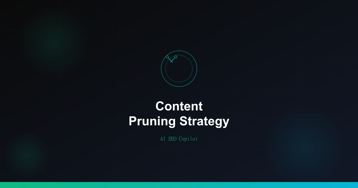 Content pruning workflow diagram showing how to audit delete merge and update old blog posts