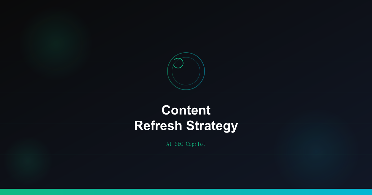 Content refresh strategy framework showing how to update old articles and boost organic traffic