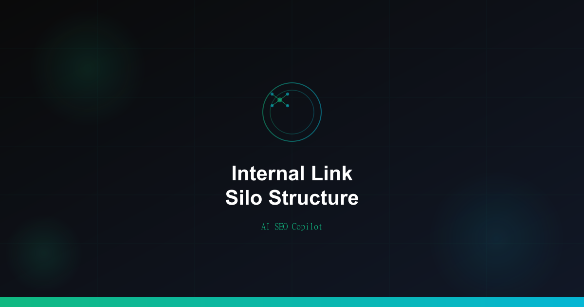 Internal link silo structure visualization showing topic pillars and cluster content linking patterns